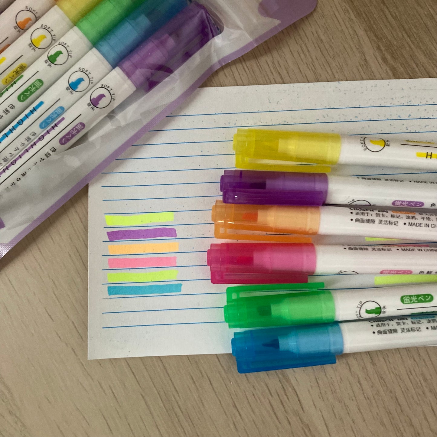 Set de Resaltadores CHOSCH CS-H754 - 6 Colores