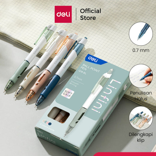 Bolígrafo Deli Linfini Q18-BL (0.7 mm) pasta azul