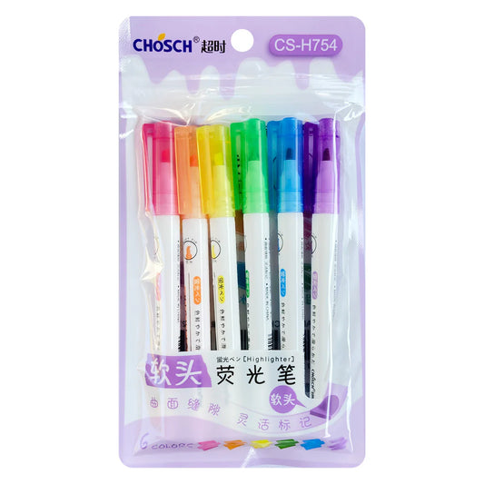 Set de Resaltadores CHOSCH CS-H754 - 6 Colores