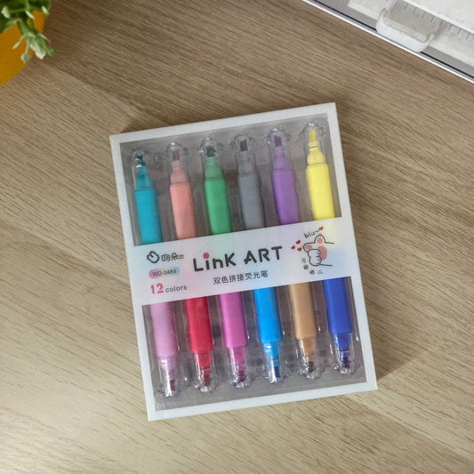 Set de marcadores bicolor Link Art (12 colores)