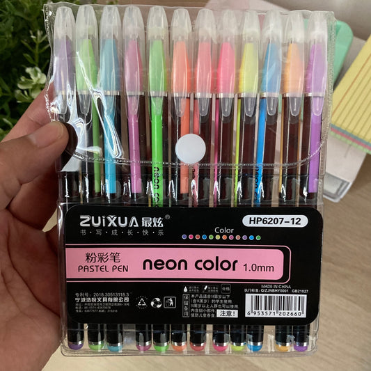 Set de 12 lápices tinta gel