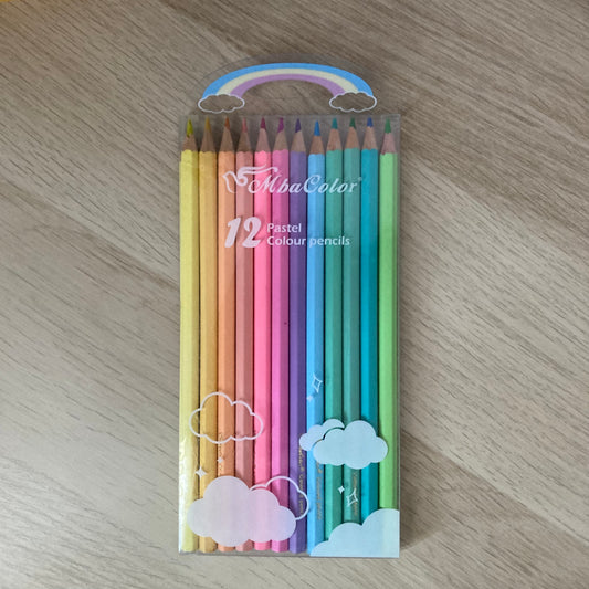 Lápices de colores pastel 12 piezas