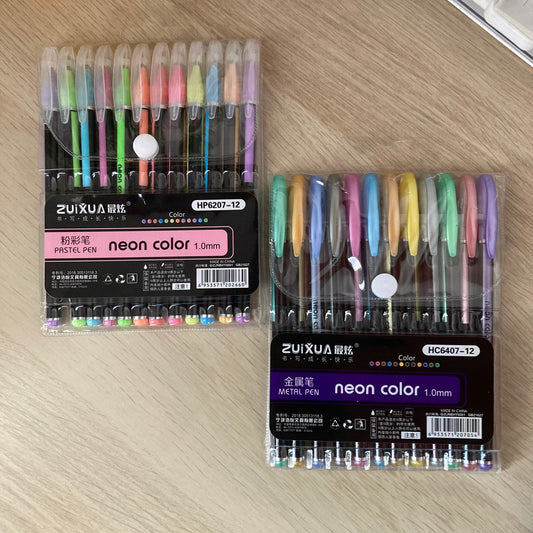 Set de 12 lápices tinta gel